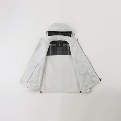美品/XL相当●ブラックレーベルクレストブリッジ パーカー チェック 白 伸縮性 シャドークレストブリッジチェックパーカー