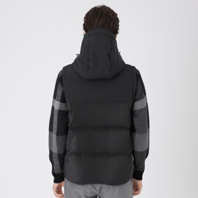 ファブリックコンビダウンベスト（51F06616＿＿） | BLACK