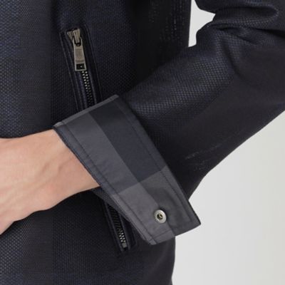 シャドークレストブリッジチェックカラミライダースブルゾン（５１Ｆ０８５１８＿＿）