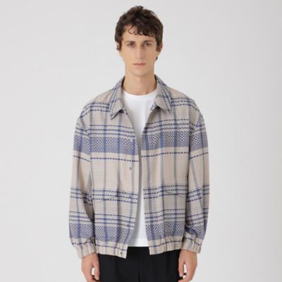 BLACK LABEL CRESTBRIDGE (Men)/ブラックレーベル・クレストブリッジ シアーチェックミリタリーブルゾン(51F11521__)