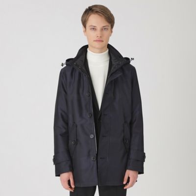 Burberry 黒 ダブルブレスト トレンチ　ショート￼ノバチェック刺繍ロゴ￼ Burberry 黒 ダブルブレスト トレンチ ショート￼ノバチェック