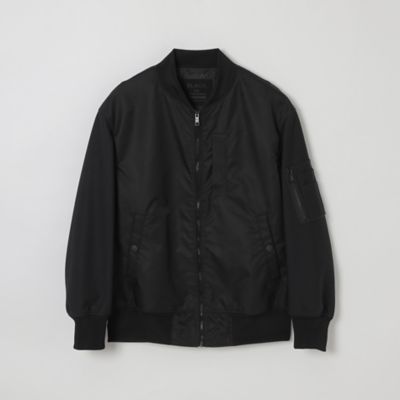 【ＢＬＡＣＫ　ｌａｂ．】ＬＩＭＯＮＴＡナイロンハイブリッドＭＡ－１ジャケット（５１Ｆ４２５５２＿＿）