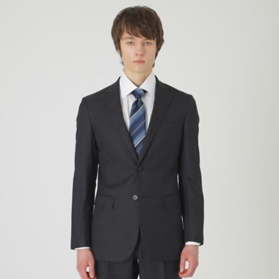 ＜BLACK LABEL CRESTBRIDGE (Men)＞ピンヘッドチャコールグレーウィンドーペンスーツ（５１Ｈ０１３０９Ｌ＿）