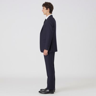 ネイビーオルタネートストライプスリーピーススーツ