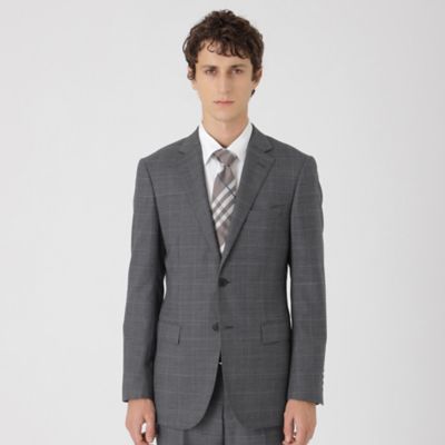 ＜BLACK LABEL CRESTBRIDGE (Men)＞【一部店舗限定】グレーライトブルーウィンドーペンスーツ（５１Ｈ６０６７１Ｌ＿）