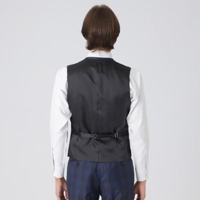 ＭＩＮＯＶＡオーシャンブルーチェックスリーピーススーツ（５１Ｈ７８４１５Ｌ＿）