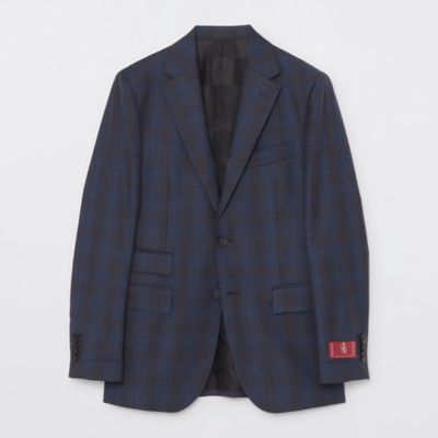 MINOVAオーシャンブルーチェックスリーピーススーツ