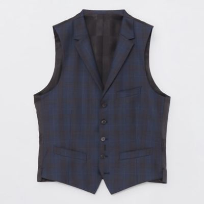 ＭＩＮＯＶＡオーシャンブルーチェックスリーピーススーツ（５１Ｈ７８４１５Ｌ＿）