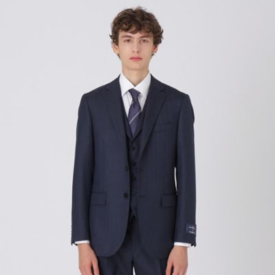 ＜BLACK LABEL CRESTBRIDGE (Men)＞【店舗限定】Ｅｒｍｅｎｅｇｉｌｄｏ　Ｚｅｇｎａ　ネイビーヘリンボーンスリーピーススーツ（５１Ｈ８３２２５Ｌ＿）