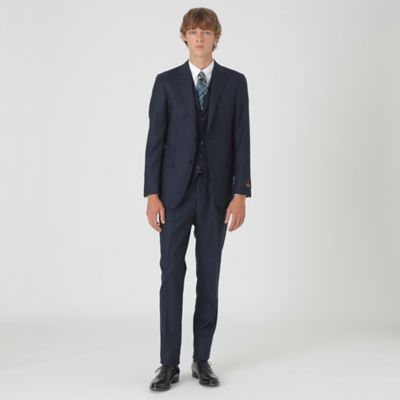 MIYUKIプルシャンブルーシャドーストライプスリーピース