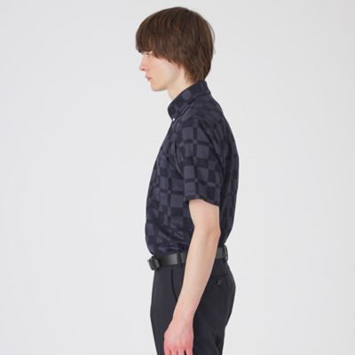 シャドークレストブリッジチェックハーフボタンダウンシャツ（５１Ｌ０３３４０＿＿）