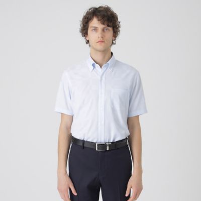 シャドークレストブリッジチェックハーフボタンダウンシャツ