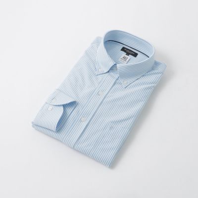 ＜BLACK LABEL CRESTBRIDGE (Men)＞カネマサロンドンストライプジャージーボタンダウンシャツ（５１Ｌ０５５３２＿＿）