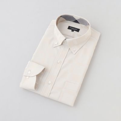 即決★BLACK LABEL CRESTBRIDGE★新品 メンズM ストライプシャツ ブラックレーベルクレストブリッジ 白 ベージュ タグ付き  ワイシャツ 半袖