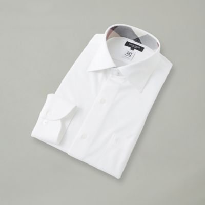 ＜BLACK LABEL CRESTBRIDGE (Men)＞カネマサソリッドジャージーセミワイドカラーシャツ（５１Ｌ１５５３０＿＿）