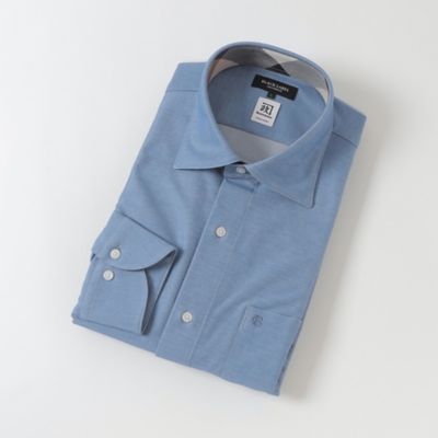 BLACK LABEL CRESTBRIDGE (Men)/ブラックレーベル・クレストブリッジ カネマサデニムライクジャージーセミワイドカラーシャツ（５１Ｌ１５５３１＿＿）