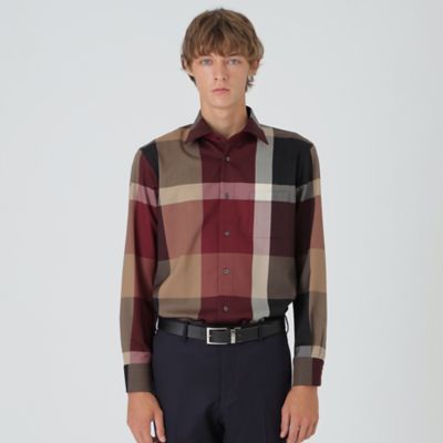 【美品】ブラックレーベルクレストブリッジ 長袖カットソー チェック ブラウン L BLACK LABEL CRESTBRIDGE】【トップス】ブラックレーベル