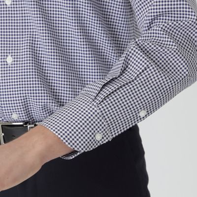 【一部店舗限定】テクニカルギンガムチェックセミワイドカラーシャツ（５１Ｌ６４４６４＿＿）