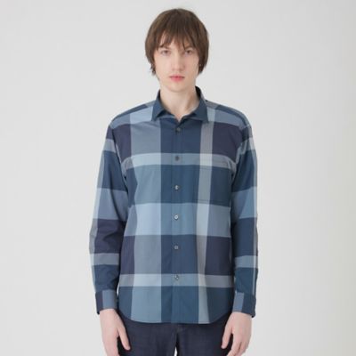 美品　ブラックレーベルクレストブリッジ　チェックパッチワークシャツ　半袖　M 一部店舗限定】クレストブリッジチェックパッチワークシャツ