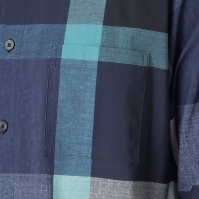 ナイロントリコットクレストブリッジチェックシャツ（５１Ｍ０８５１８＿＿）