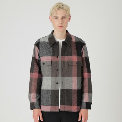 ＜BLACK LABEL CRESTBRIDGE (Men)＞スライバーチェックパデッドＣＰＯシャツ（５１Ｍ１１４２１＿＿）