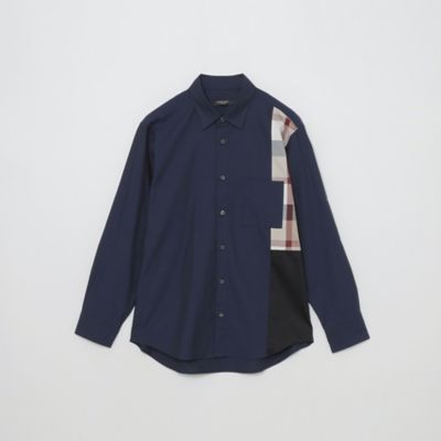 一部店舗限定】パッチワークチェックシャツ