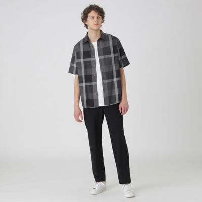 美品★ブラックレーベルクレストブリッジ 半袖シャツ チェック 白 M　D064 一部店舗限定】クレストブリッジチェックハーフスリーブシャツ