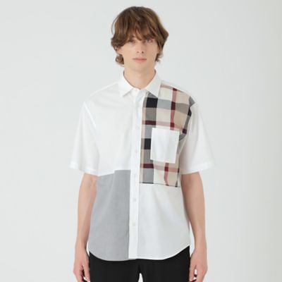 一部店舗限定】クレストブリッジチェックパッチワークシャツ