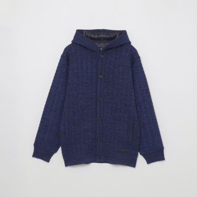 チェックコンビフードカーディガン（５１Ｎ０１５１１＿＿）