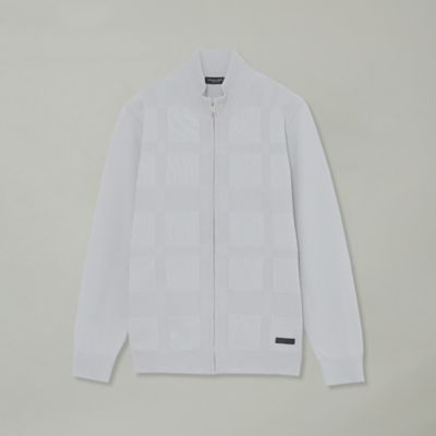 クレストブリッジチェックハイネックカーディガン
