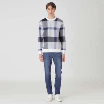 テクニカルクレストブリッジチェックニット