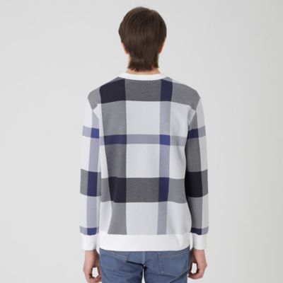 テクニカルクレストブリッジチェックニット
