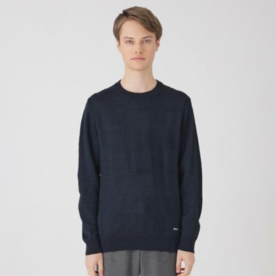 新品未使用タグ付クレストブリッジブラックレーベルクルーネックニットLサイズ ドライノヴァ（R）クレストブリッジチェックニット