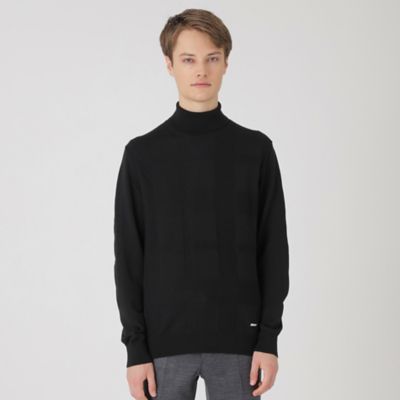 BLACK LABEL CRESTBRIDGE　三陽商会　ニット シャドーチェッククルーネックニット（ニットウェア）｜BLACK LABEL