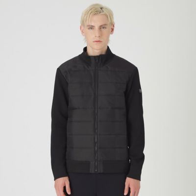 美品 クレストブリッジ スリム ストレッチ フーデッドブルゾン L ブラック BLACK lab．】ボンディングジャカードトリコットブルゾン