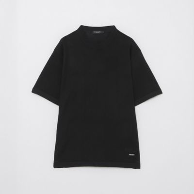 ハイツイストシャドーチェックニットTシャツ