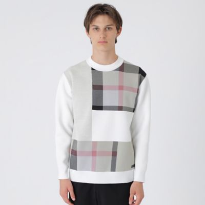 ＜BLACK LABEL CRESTBRIDGE (Men)＞パッチワーククレストブリッジチェックニット（５１Ｎ０９４１９＿＿）