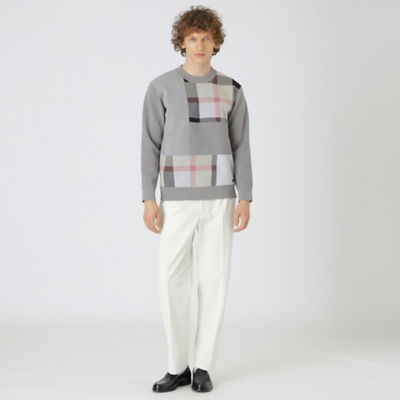 パッチワーククレストブリッジチェックニット（51N09419＿＿