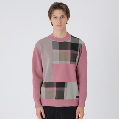 パッチワーククレストブリッジチェックニット（51N09419＿＿