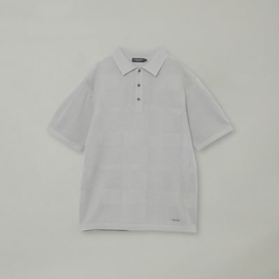 ハイツイストシャドーチェックニットポロシャツ（５１Ｎ０９５１９＿＿）