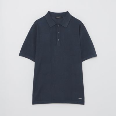 ハイツイストシャドーチェックニットポロシャツ（５１Ｎ０９５１９＿＿）