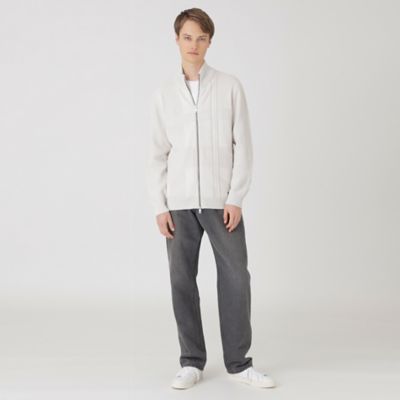 プレーティングカラーシャドーチェックドライバーズニット