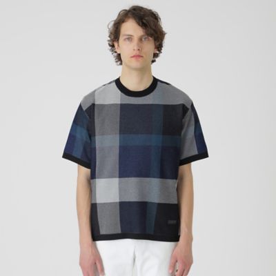 新品 ブラックレーベルクレストブリッジ サマーニット 半袖Tシャツ ネイビー紺M TOPS SELECTION｜BLACK LABEL CRESTBRIDGE(ブラックレーベル