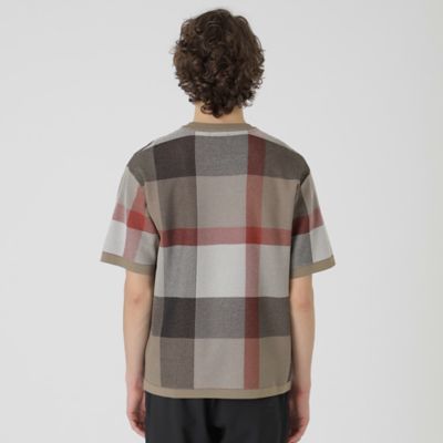 エアメッシュクレストブリッジチェックニットTシャツ