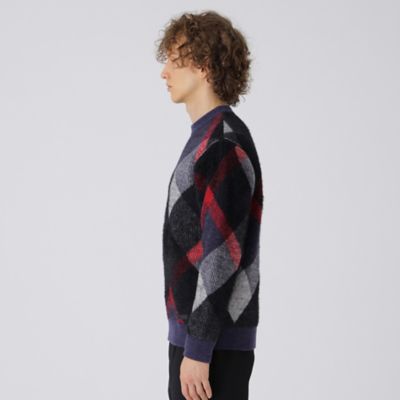 ビッグスケールバイアスチェックニット（51N13423＿＿  