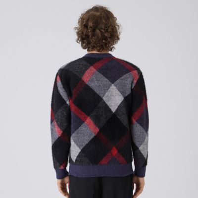 ビッグスケールバイアスチェックニット（51N13423＿＿