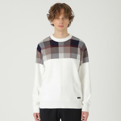 ＜BLACK LABEL CRESTBRIDGE (Men)＞パネルクレストブリッジチェックニット（５１Ｎ２０４３０＿＿）