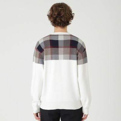 パネルクレストブリッジチェックニット（51N20430＿＿
