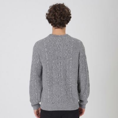 カシミヤミックスアランニット（51N23633＿＿） | BLACK LABEL