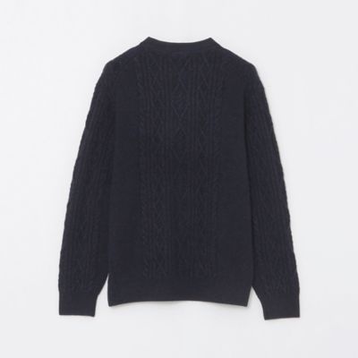 ブラック　ニット カシミヤミックスアランニット（51N23633＿＿） | BLACK LABEL